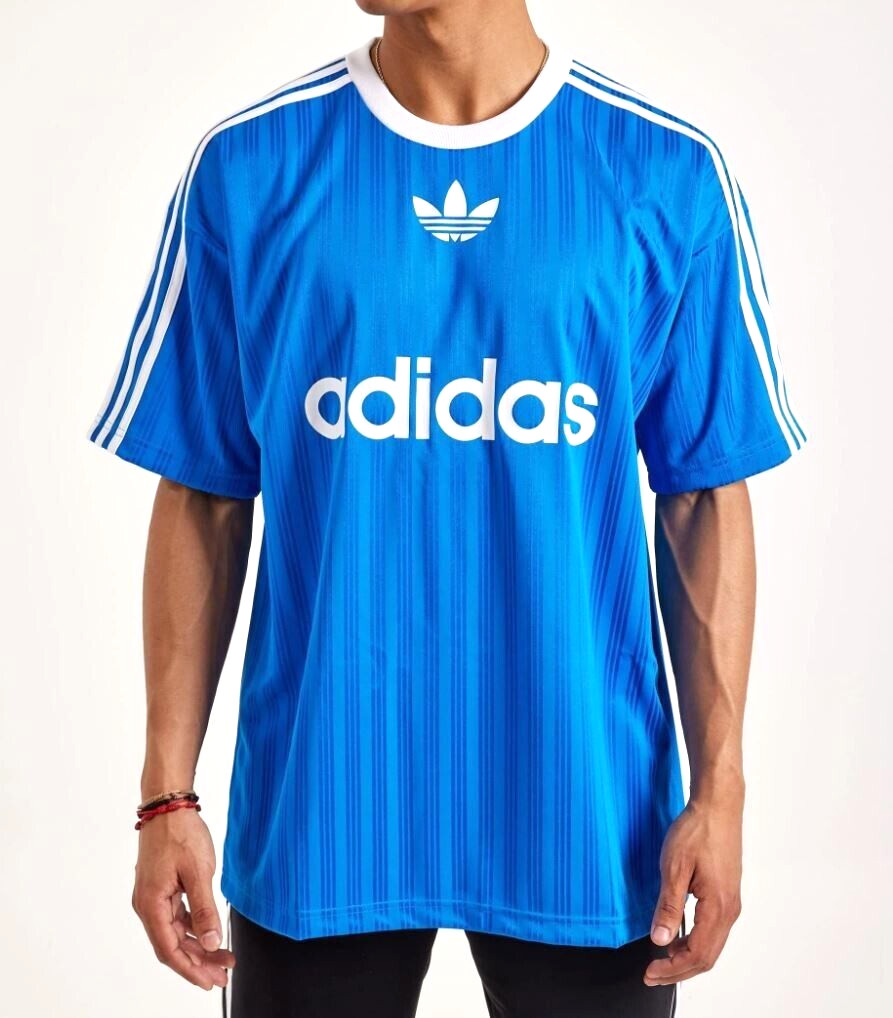 NEW MEN'S ADIDAS ORIGINALS TREFOIL POLY TEE SHIRT ~SIZE MEDIUM #IM9456 BLUEBIRD gallery