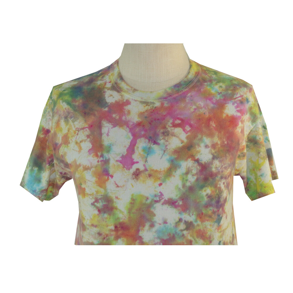 Retro Gildan tie dye shirt adult Men's medium white short sleeve gallery