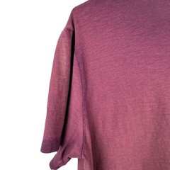 Maroon Hand Dyed Distressed Cotton Streetwear T-Shirt Cotton Citizen Size XL