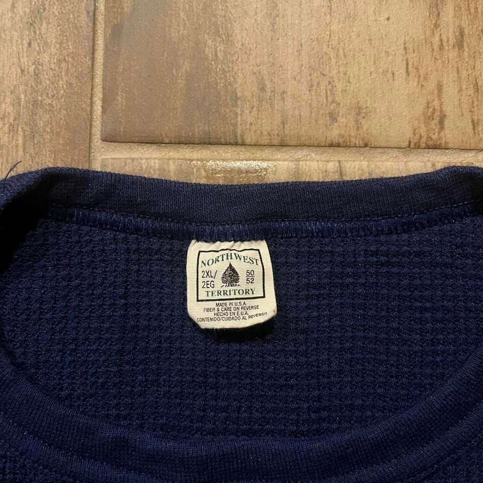 VTG Northwest Territory Thermal Mens XXL Navy Polycotton Waffle-Knit Long-Sleeve gallery