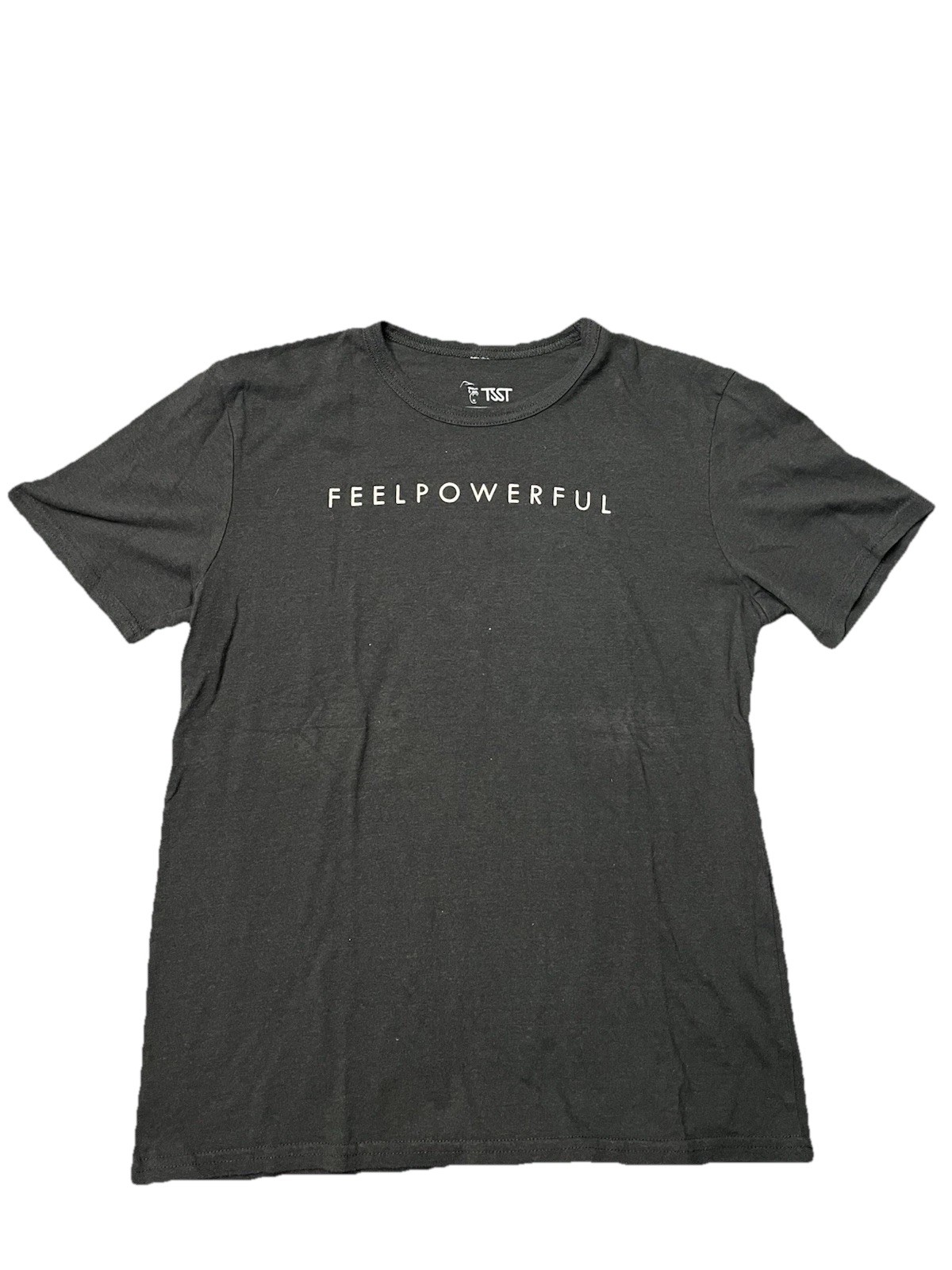 Feel Powerful Gym Shirt Men’s Size Lg Black S/S Shirt Cotton Poly Made In USA gallery