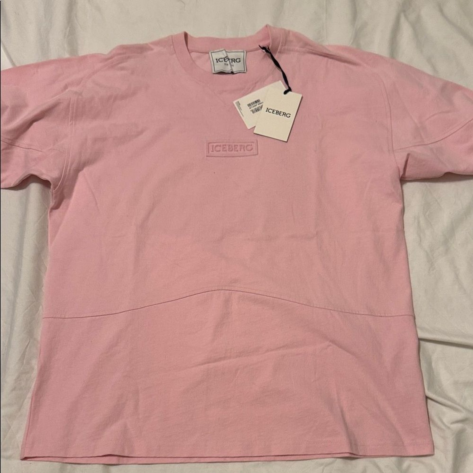 Men’s Iceberg 5D Light Pink Short Sleeve Tee NWT Large gallery