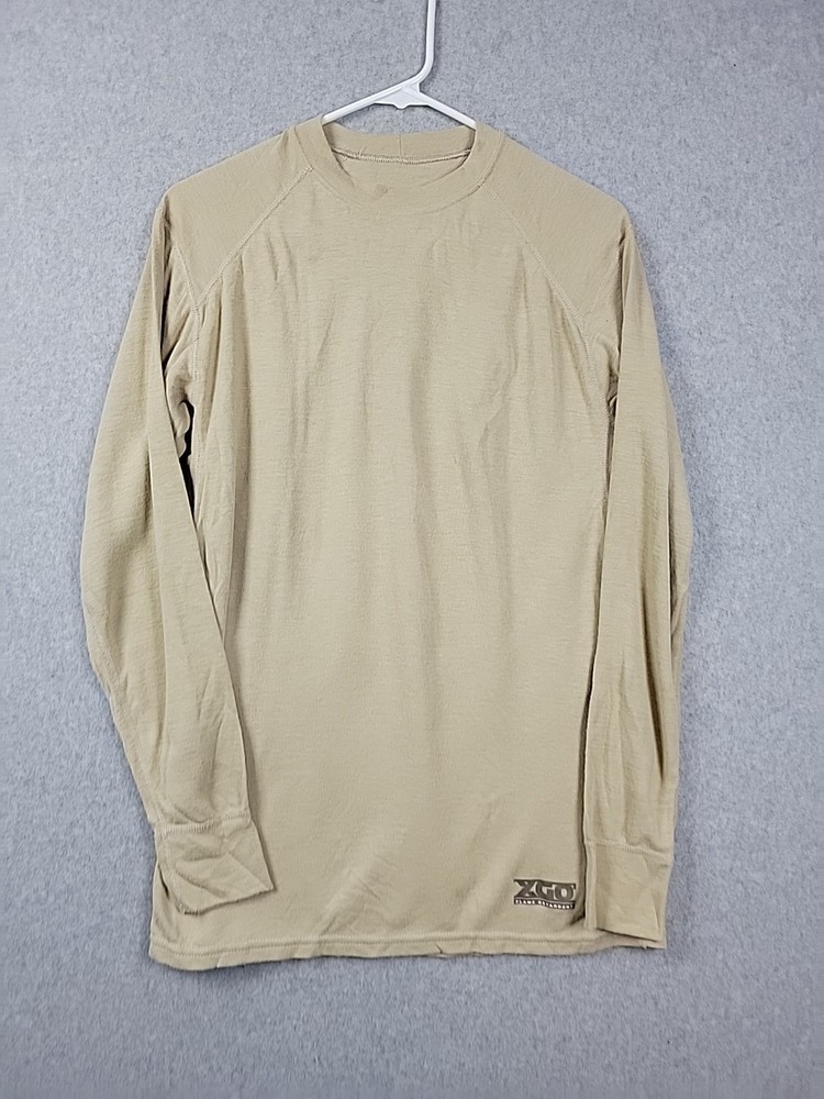 XGO Flame Retardant Desert Sand Long Sleeve Crewneck Tee Shirt Men’s Medium