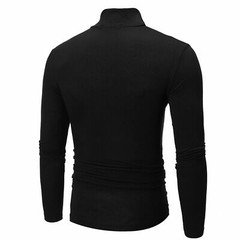 Mens Turtleneck Pullover Long Sleeve Jumper Tops Warm Casual Slim Fit Undershirt