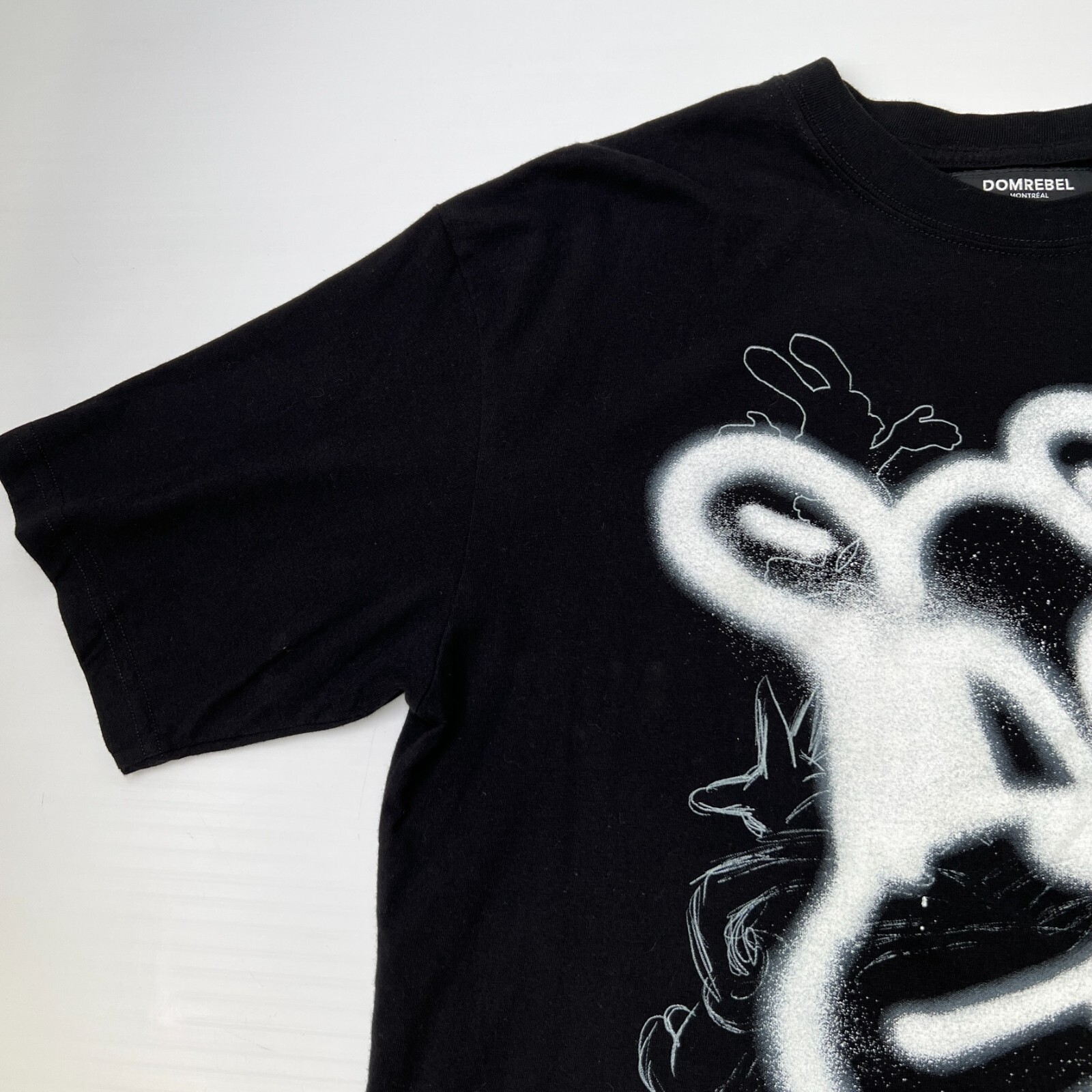 Domrebel Shirt Men Medium Graffiti Sketch Street Graphic Fire Work Party Core Go gallery