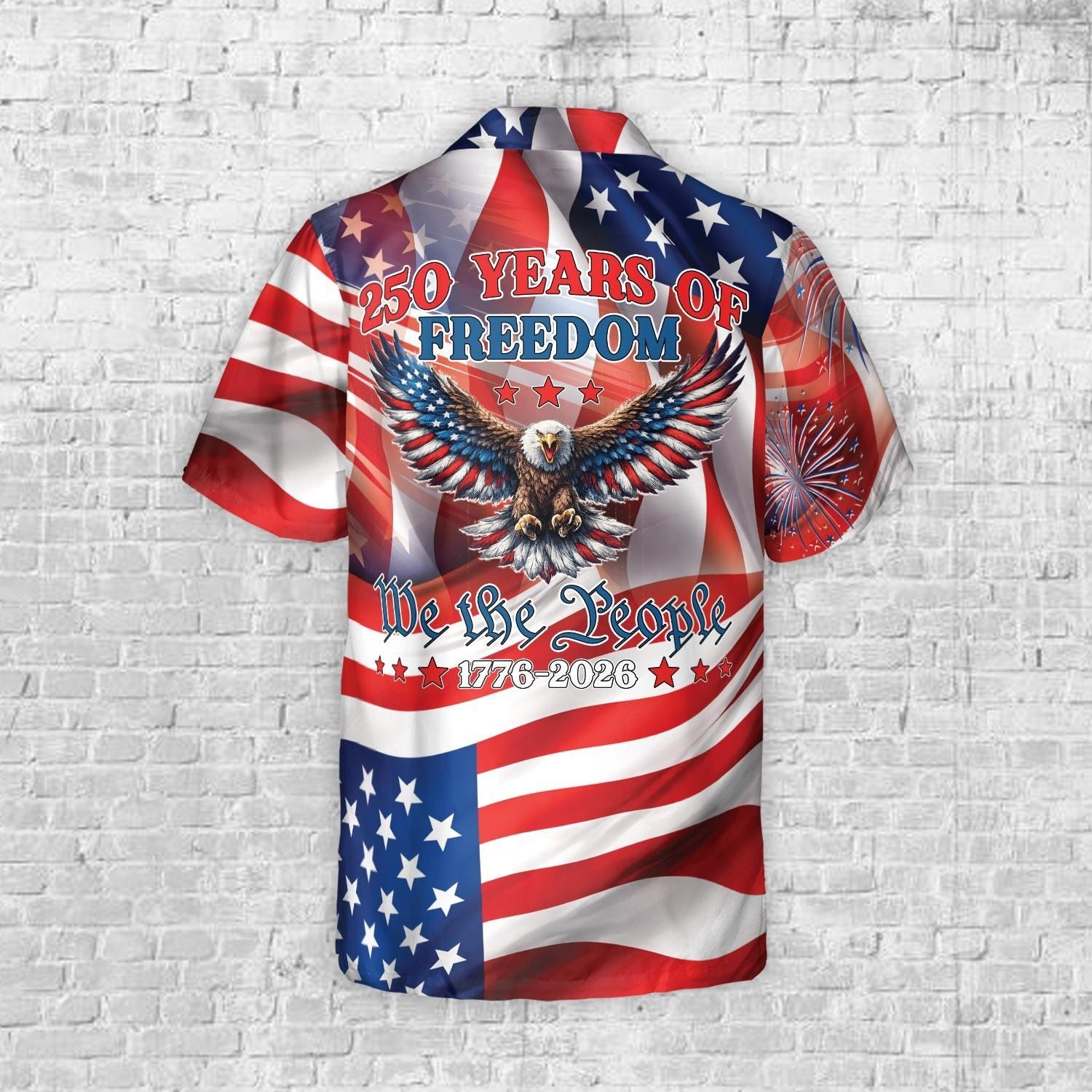 America 250th Anniversary Hawaiian Shirt, 250 Years Of Freedom Button Shirt gallery