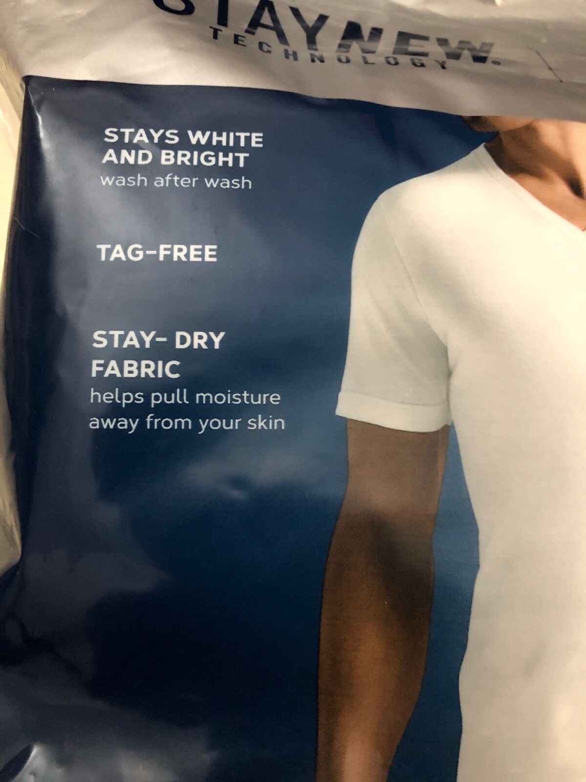 3X4 PACK Jockey Men's V Neck T-shirts Size SMALL 34 in - 36 in White Tag Free gallery