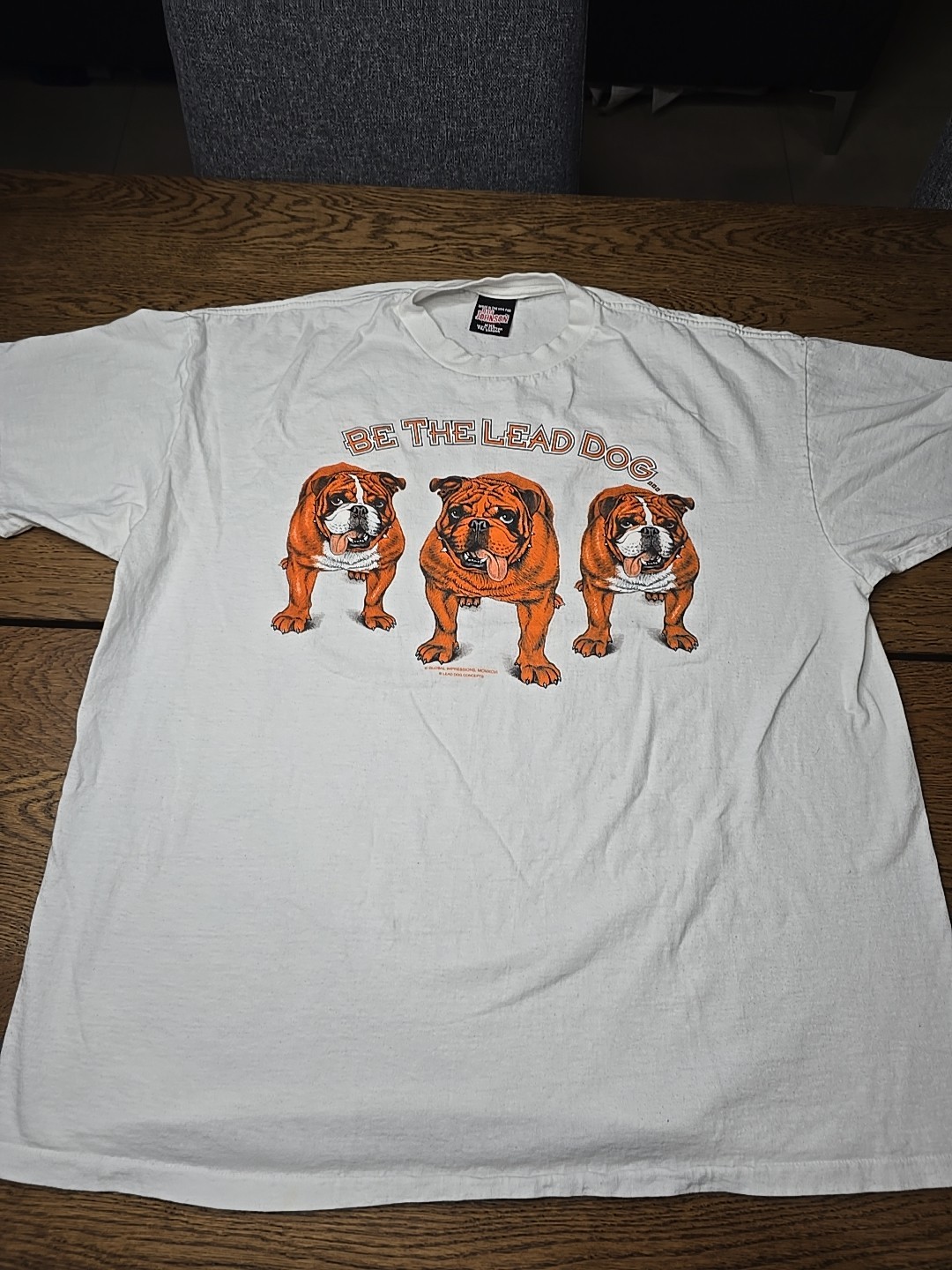 Big Johnson Be The Lead Dog Tshirt Sz XXL Vintage 1996 Made In USA Single Stitch gallery
