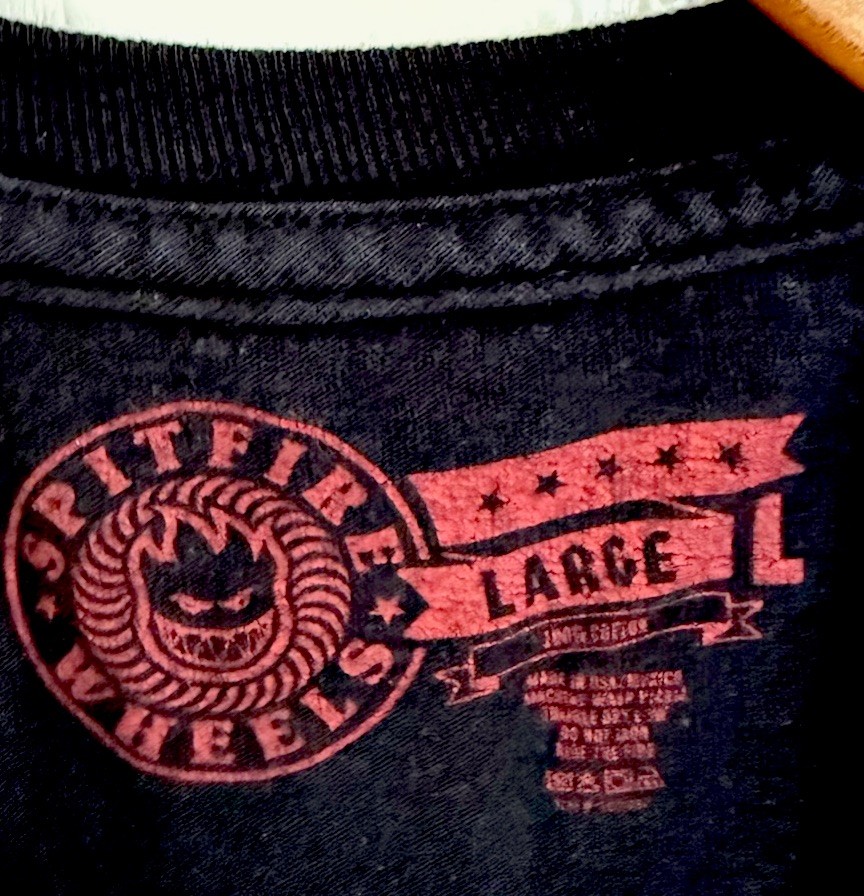 Spitfire Wheels Shirt Classic The End Swirl Paisley Mens Black T Shirt Sz L gallery