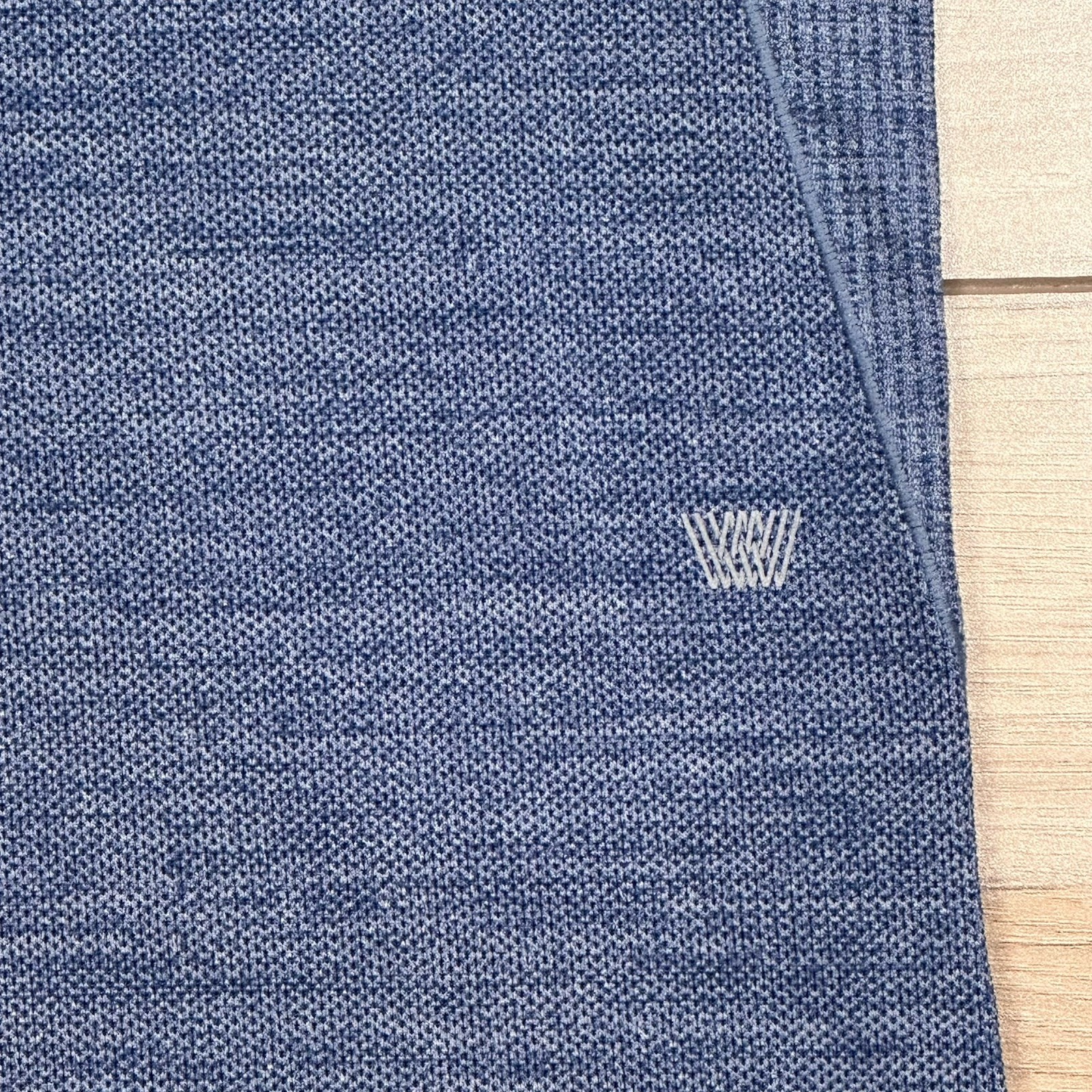 Mack Weldon Mens Medium Shirt Airknitx Short Sleeve Blue Polyamide Stretch gallery