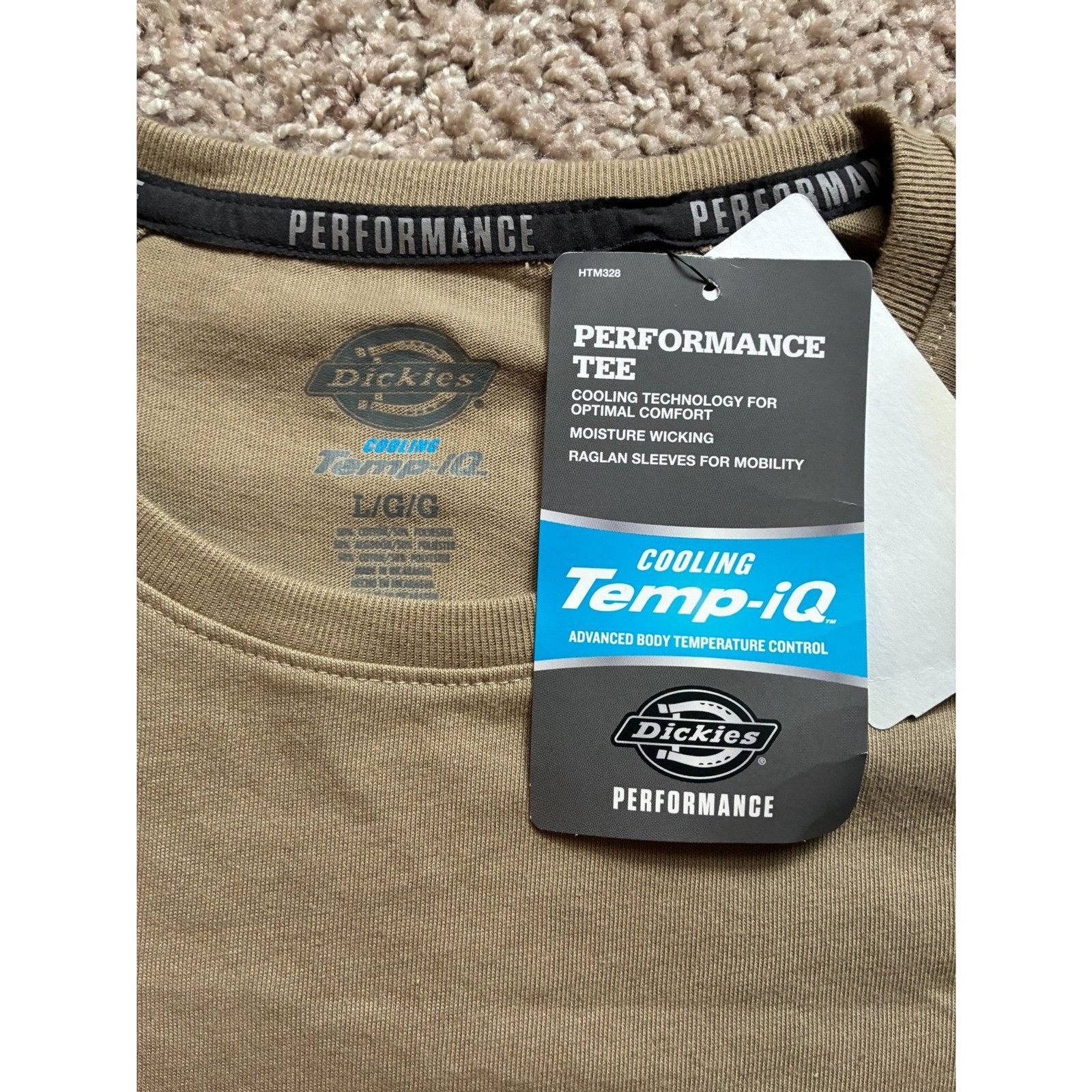 Brand New Dickies Short-Sleeve Performance Pocket Tee - Men's Large - Tan/Brown gallery