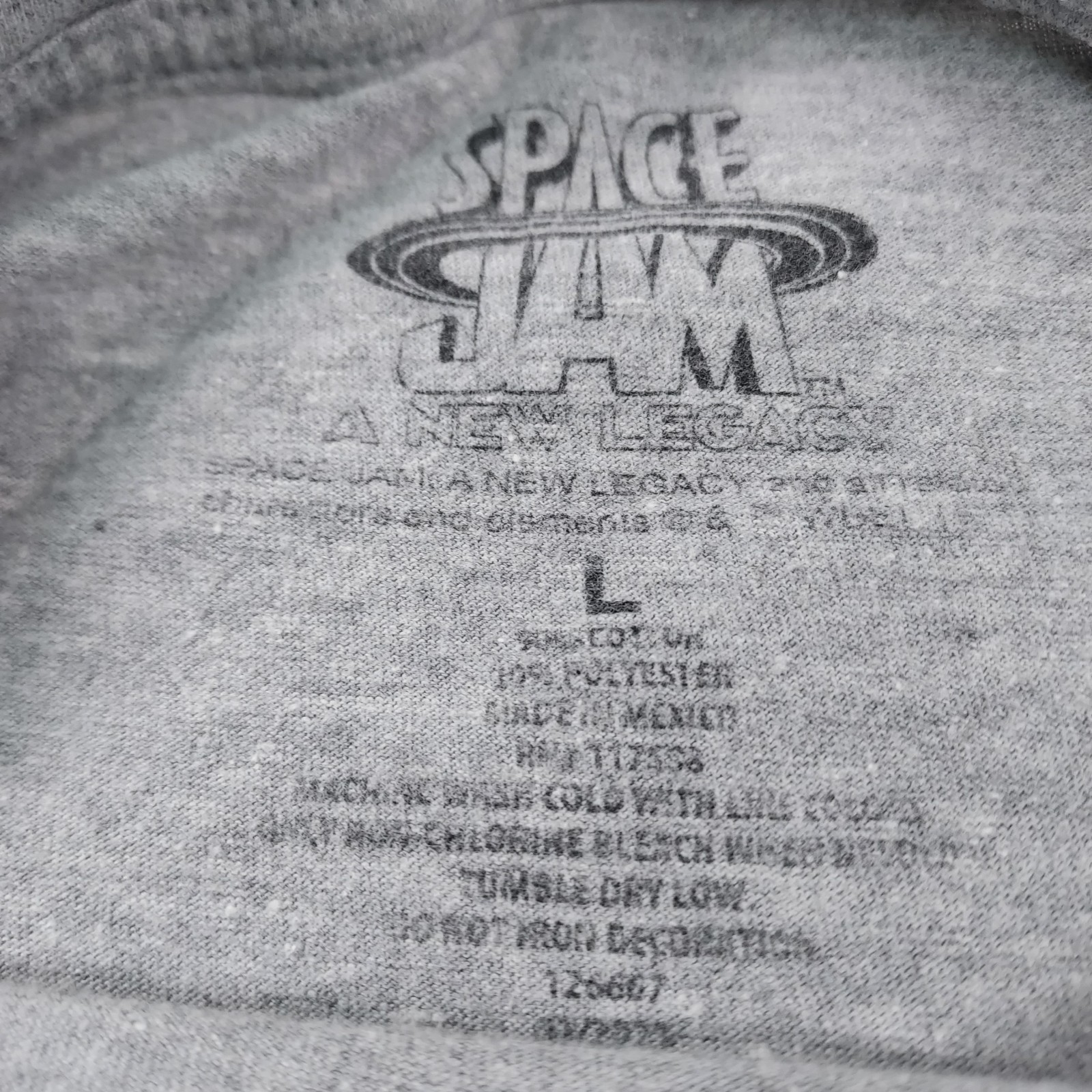 Space Jam A New Legacy T-Shirt Mens Large Gray Tune Squad Looney Tunes Graphic gallery