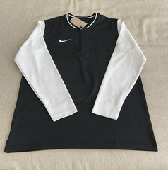 Nike Men’s Dri-FIT 1/4 Zip Pullover Top Black White Size Medium NWT FJ9549-010
