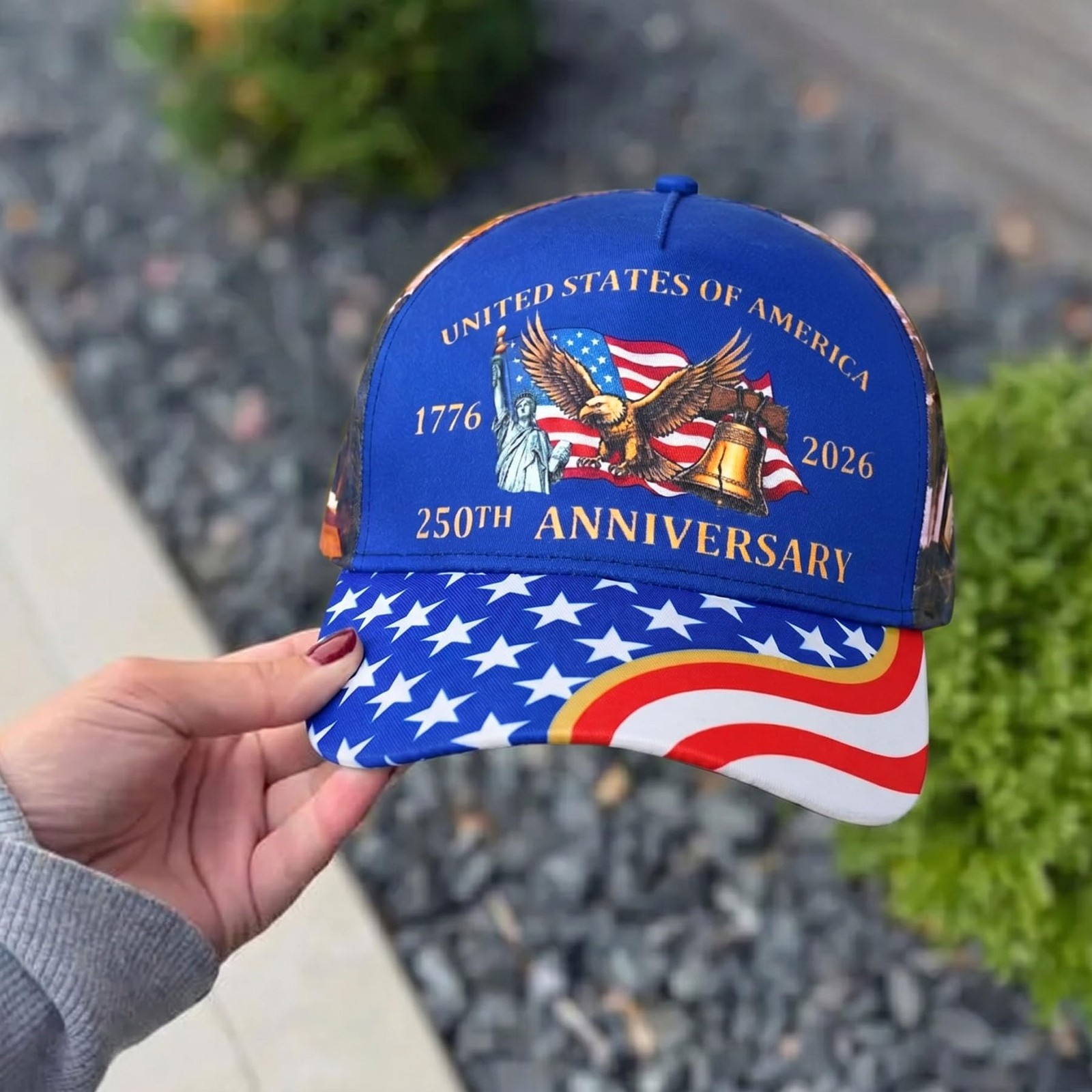 250th Anniversary USA Hat, Patriotic 1776-2026 American Anniversary Historica... gallery