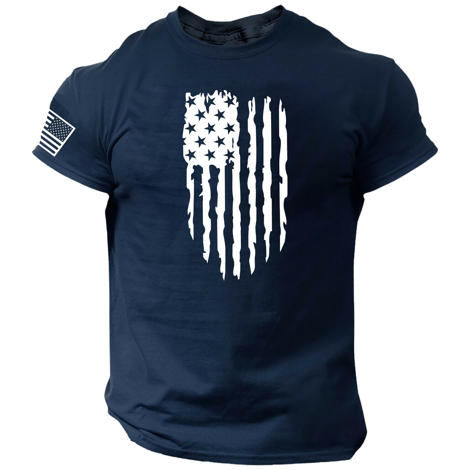 USA Distressed Flag Men T Shirt Patriotic American Tee S - 2XL gallery
