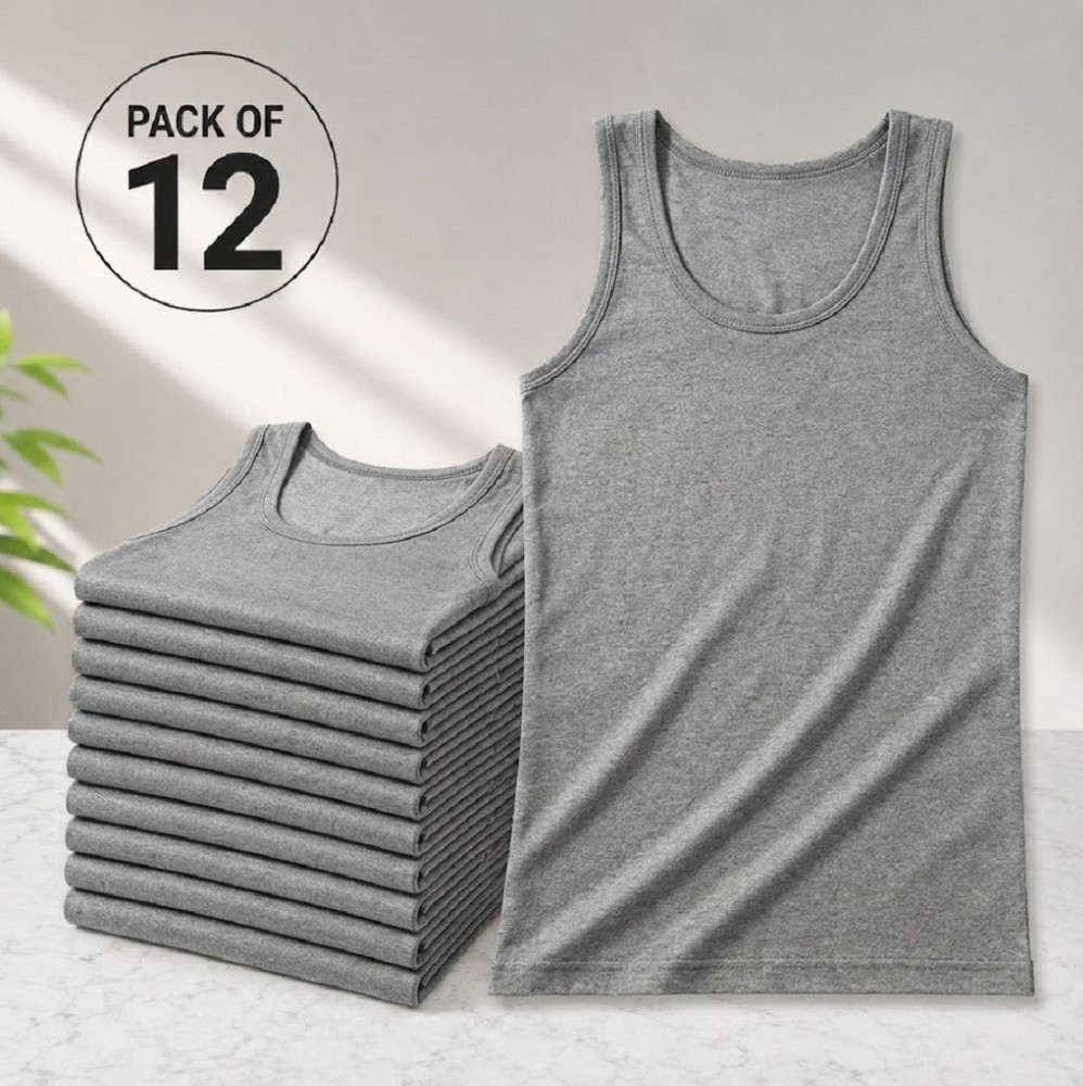 Men’s Vest Tops 100% Cotton Plain Classic Summer Training Gym Tank Top S-5XL