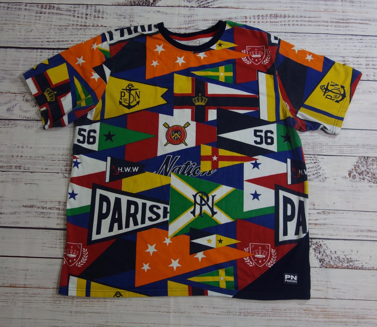 Parish Nation All Over Print Logo Spellout Short Sleeve T-Shirt Mens 3XL gallery