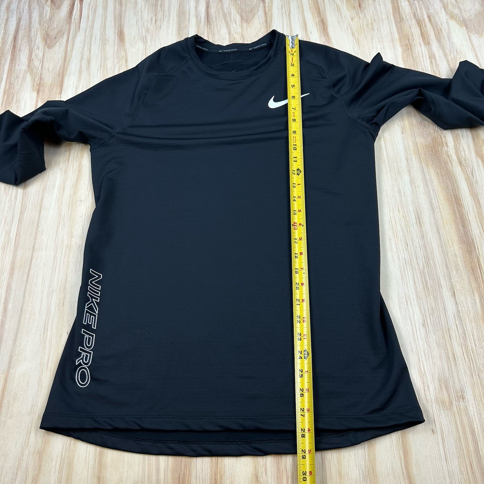 Nike Pro Pinwheel Thick Winter Long Sleeve Base Layer Black Size Large Warm gallery