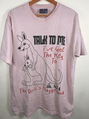 A24 x Online Ceramics Talk to Me Devil’s Playground Horror T-Shirt Pink, L