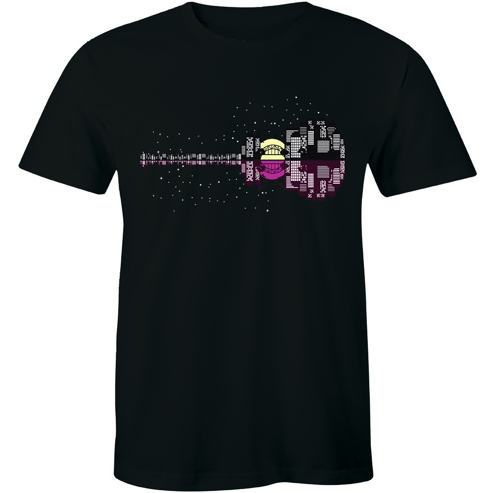 Night City Scenery Skyline Shirt Beautiful Light Photo Tee Men's T-shirt gallery