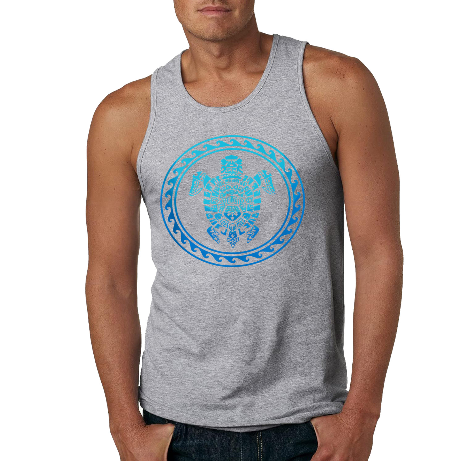 Hawaiian Tribal Sea Turtle Polynesian Symbol Tank Top gallery
