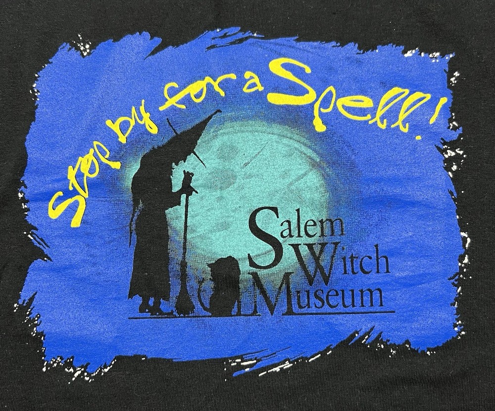 Salem MA Witch Museum T-shirt Halloween Town By Stop by for a Spell 2XL New