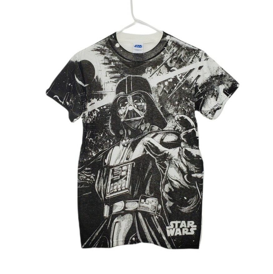 Vintage Star Wars All Over Print Darth Vader Mens Small T Shirt gallery