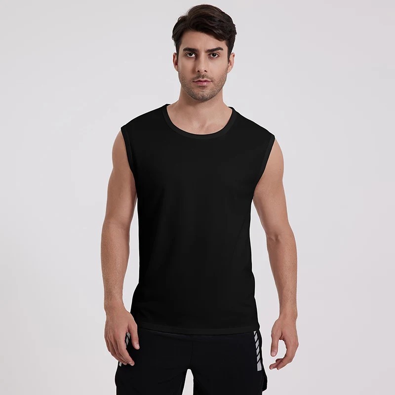 Mens Sleeveless Muscle Tee Cotton 3 Pack Solid Blank Tank Top T Shirt Gym Summer