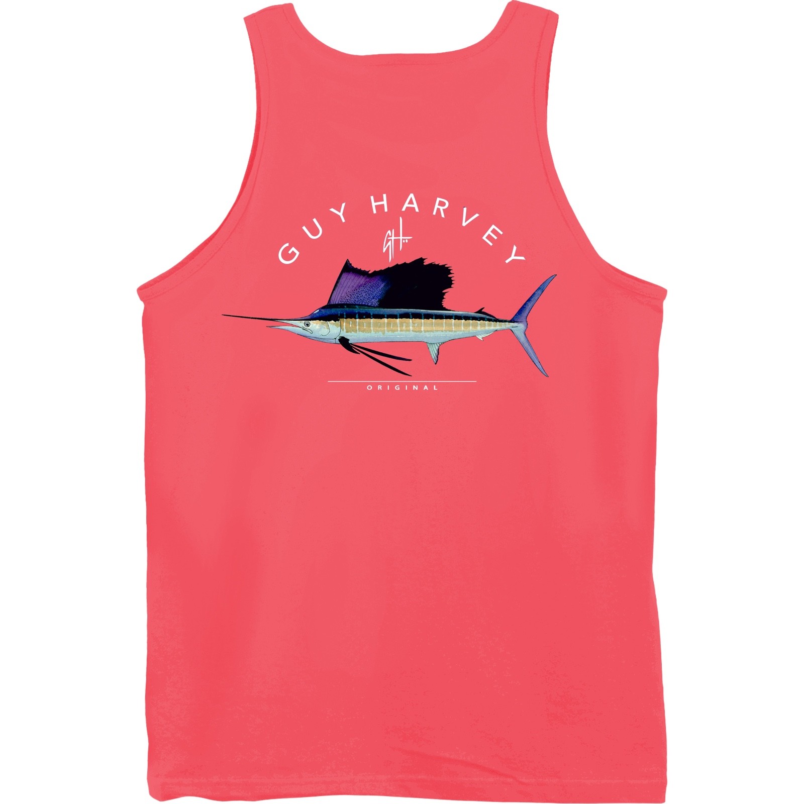 Guy Harvey WindJammer Men's Boat Beach Fishing Tank Top. Pick Size..Coral gallery
