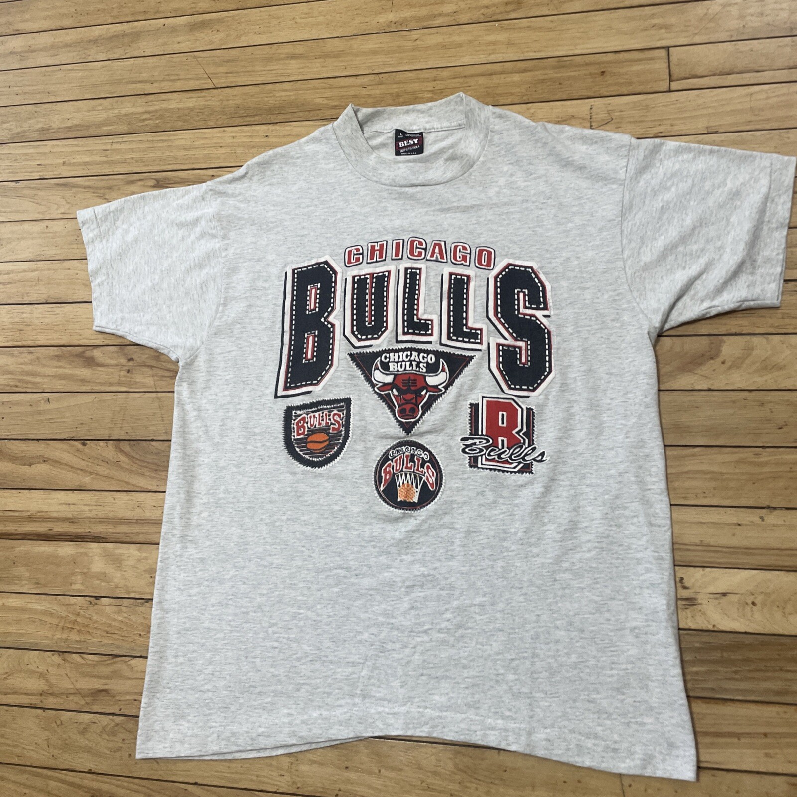 Vintage 90s Single Stitch Shirt Men L Chicago Bulls NBA Basketball USA Graphic L gallery