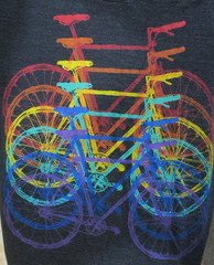 Tri-Blend Made in USA Poly Cotton Rayon Blend Bicycle T-Shirt size Small