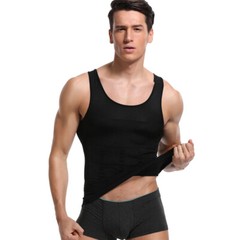 Men Abs Tummy Control Slimming Body Shaper Undershirt Male Mesh Tank Top Vests