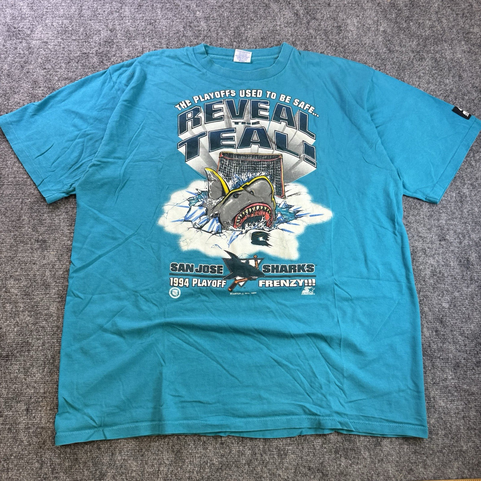 Starter NHL San Jose Sharks Vintage 94 playoff Blue Men’s XL