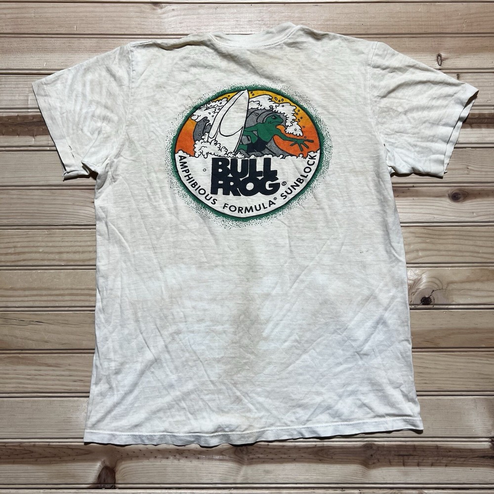 Vintage 90s Bullfrog Amphibious Formula Water Sports Sunblock Advertising Medium