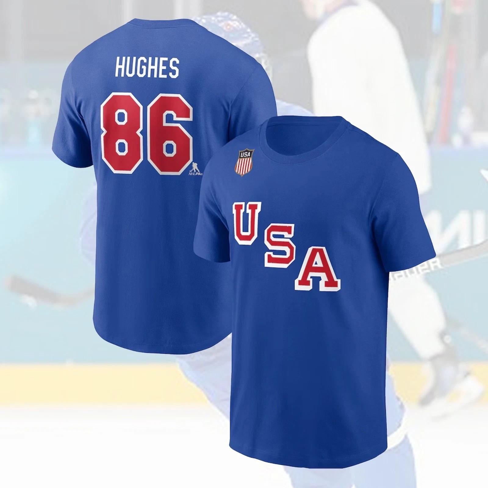 HOT SALE! Jack Hughes #86 USA Hockey Team 2026 Name & Number Fan Gifts gallery