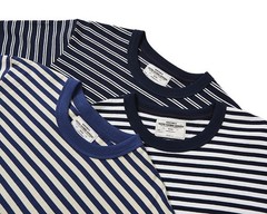 Retro Men Classic Breton Striped Long Sleeve Shirt Causal Cotton Sailor T-Shirts