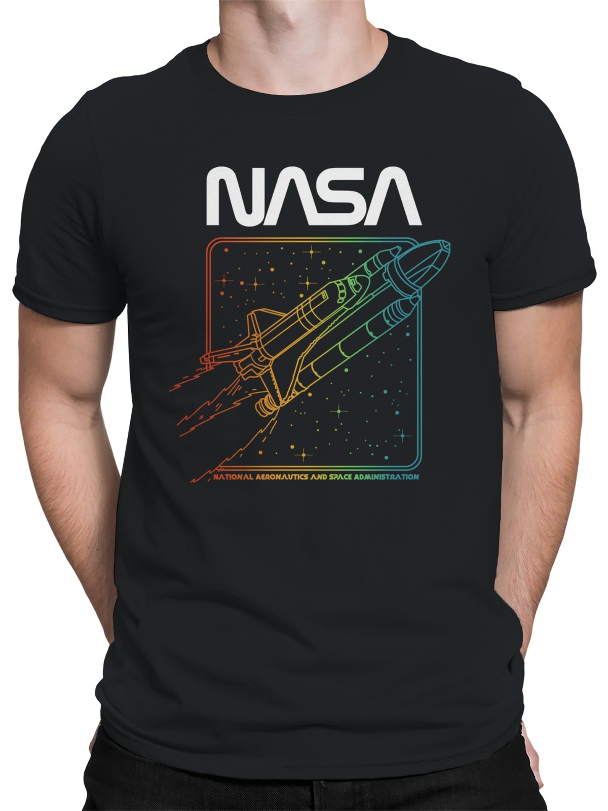Officially Licensed Nasa Retro Space Shuttle Design Men's T-shirt gallery