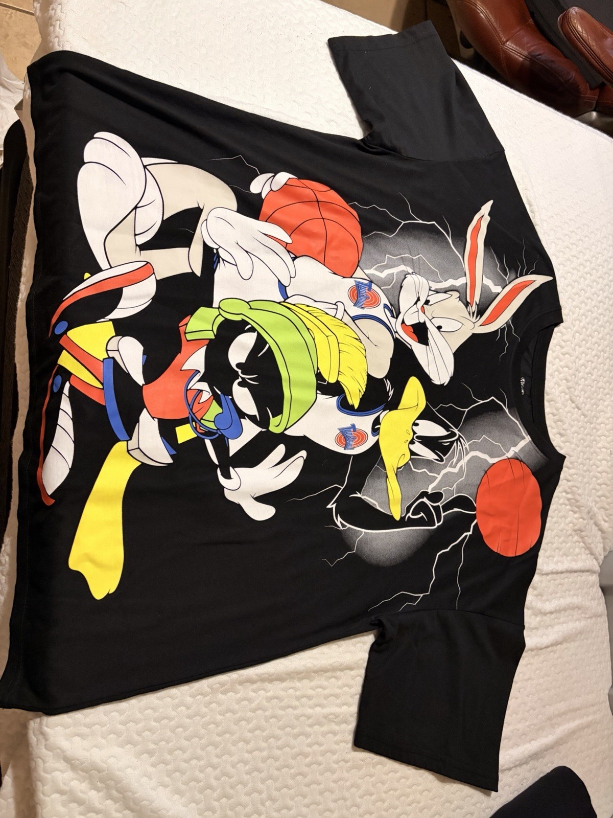 Space Jam: A New Legacy Bugs Bunny Graphic Print Black Crew Neck Tee S gallery