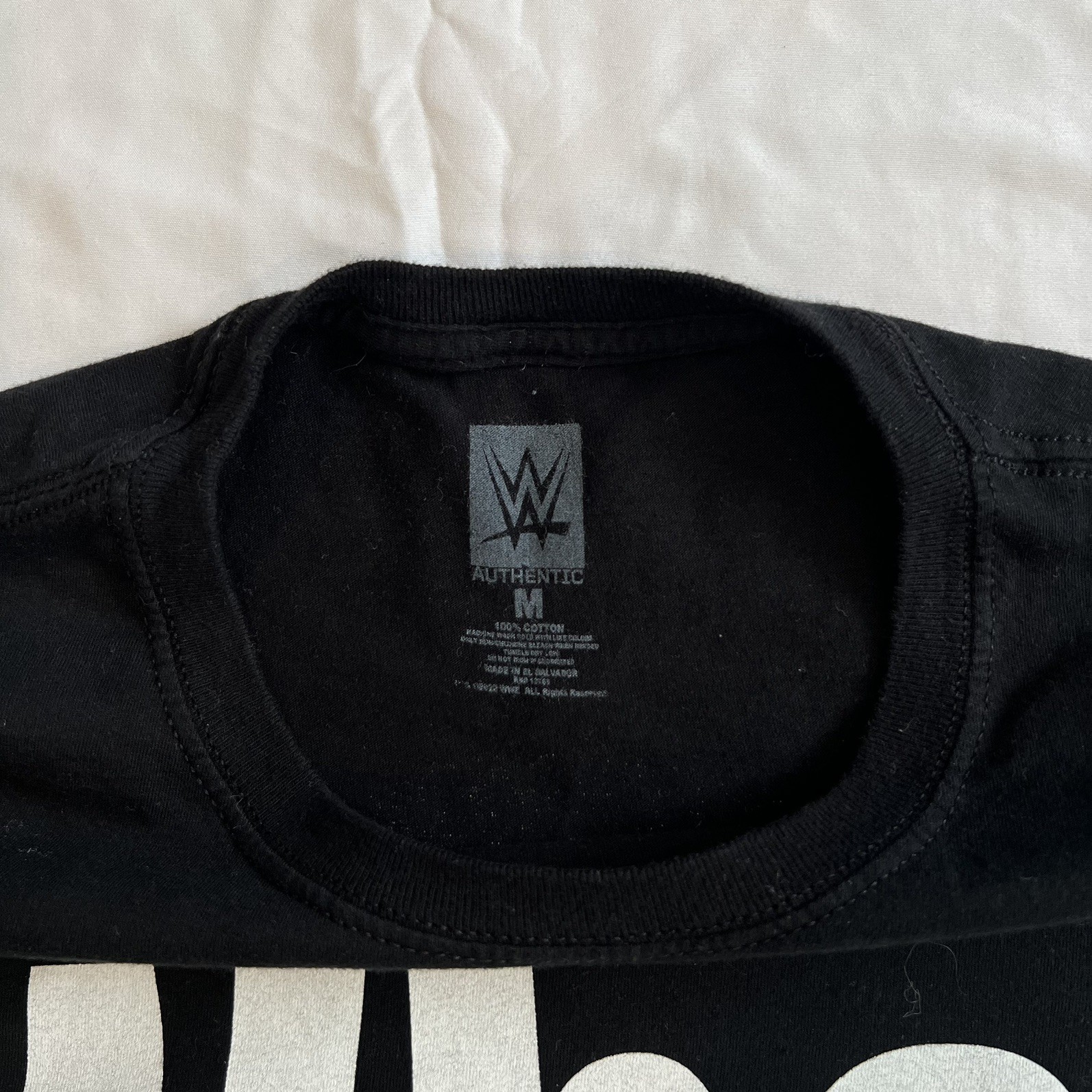 WWE Stone Cold Steve Austin What? Blue Flaming Skull Graphic Reprint T-Shirt M gallery