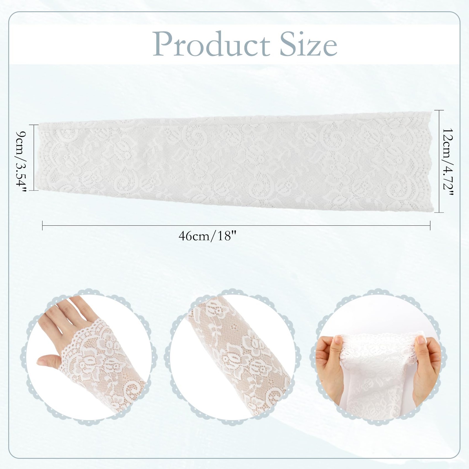 AEYURUID White Long Fingerless Lace Gloves,Lace Gloves Women Tea Party, Brida... gallery