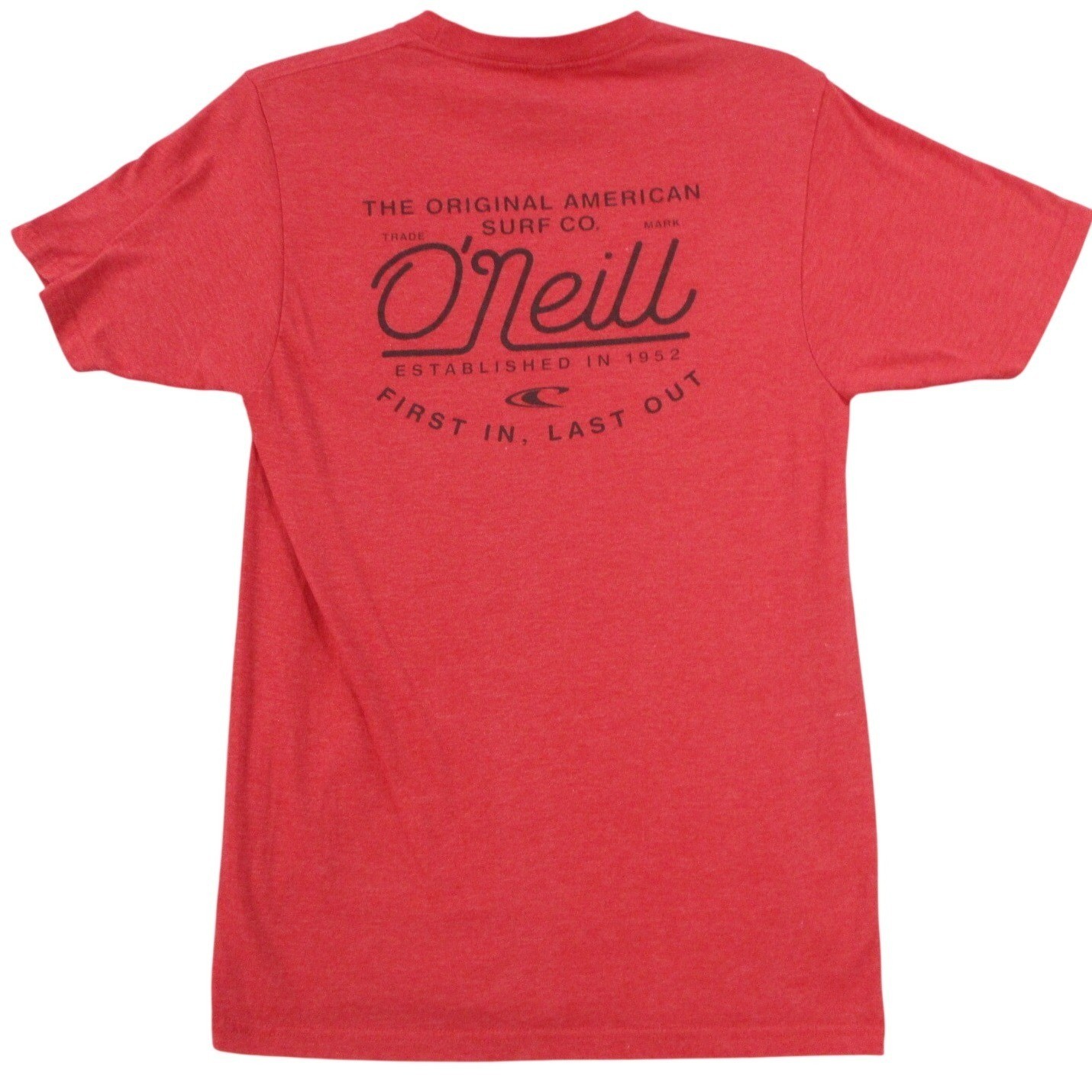 ONeill Mens Modern Fit Short Sleeve T-Shirt Red Heathered Logo Graphic Small gallery