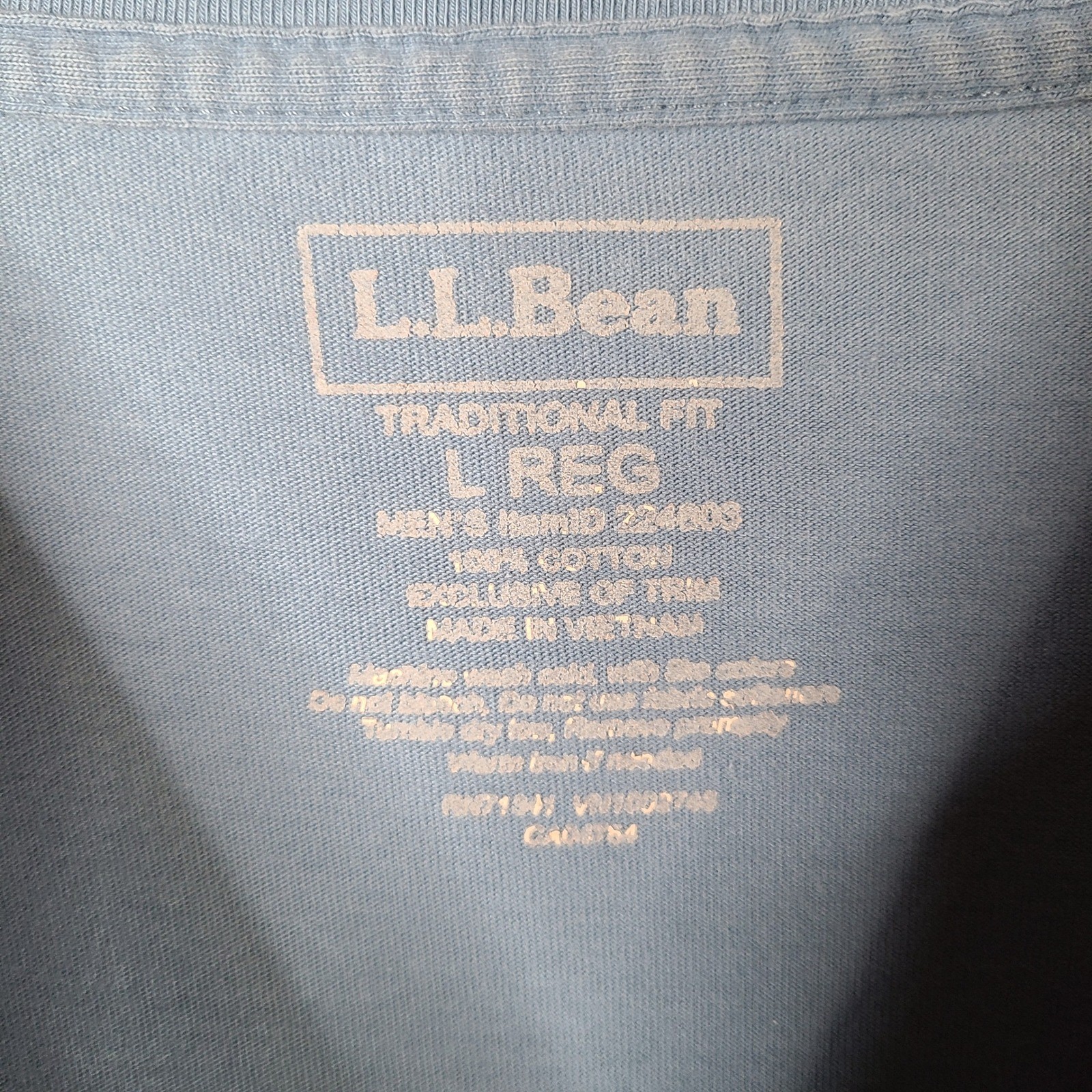 L.L.Bean Shirt Mens L Blue Traditional Fit Cotton Long Sleeve Crew Neck Casual gallery