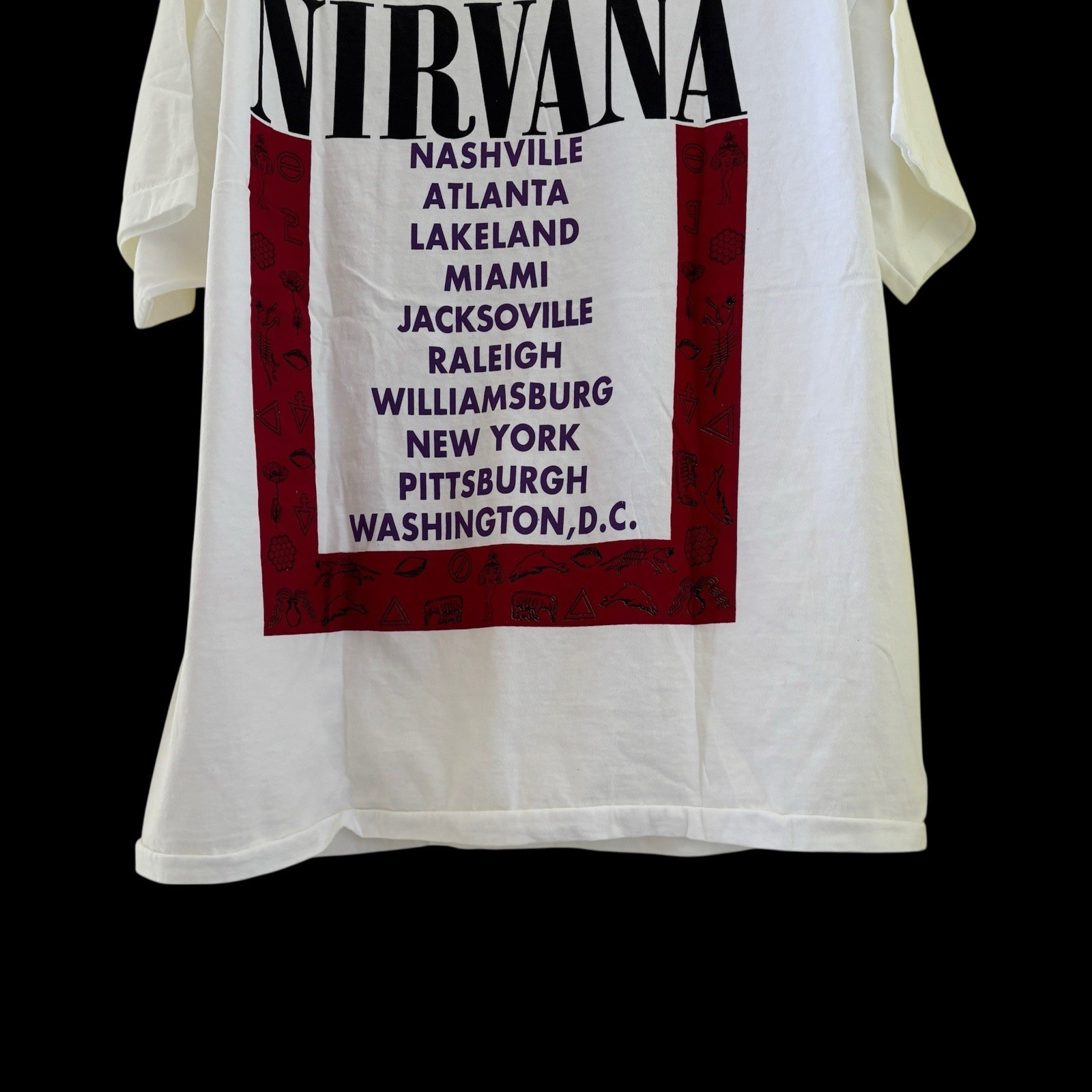 NIRVANA vintage 1993 IN UTERO TOUR t shirt blue Reprint size XL gallery
