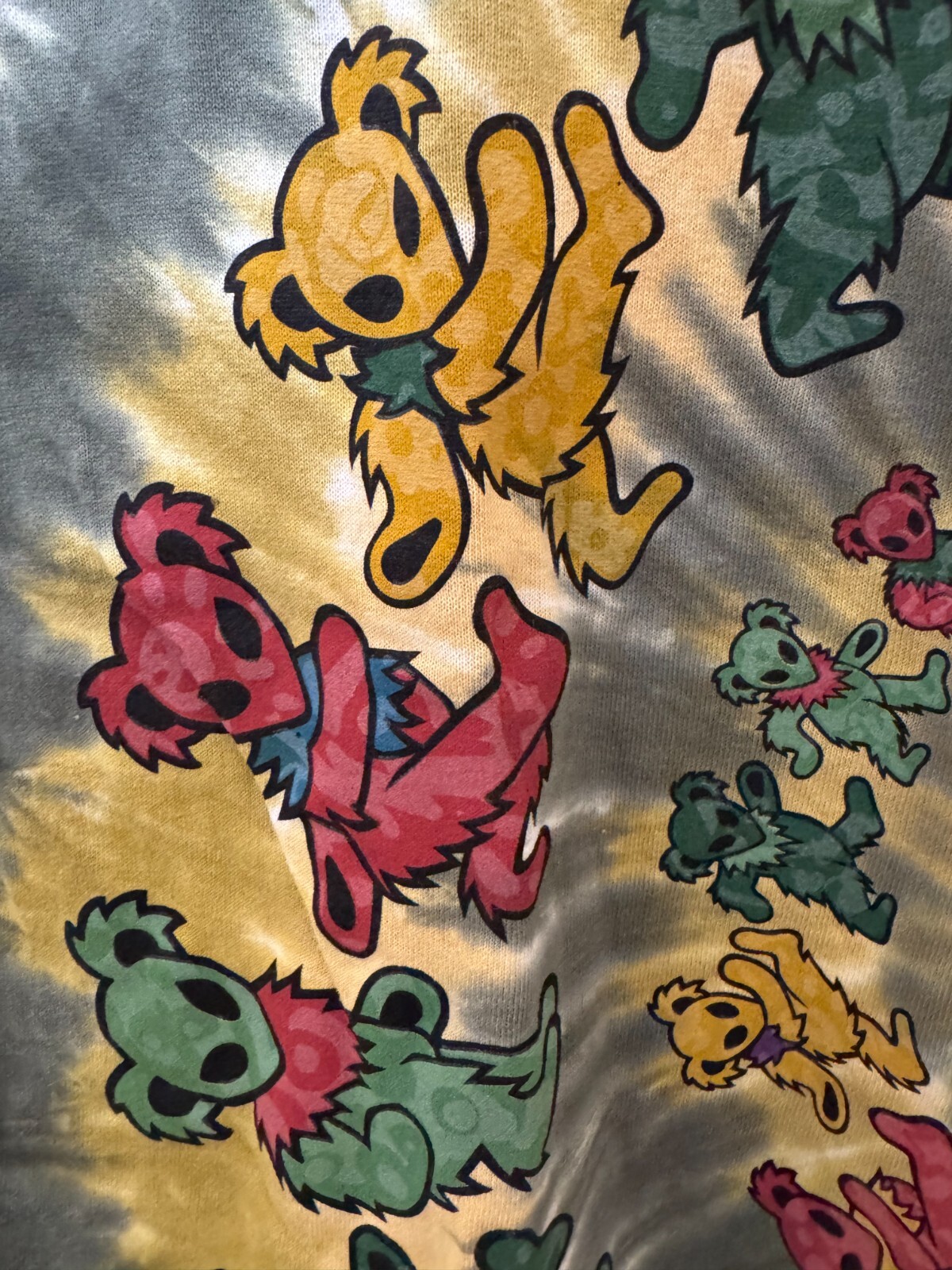 liquid blue grateful dead alien spiral bears shirt,glow in dark shirt gallery