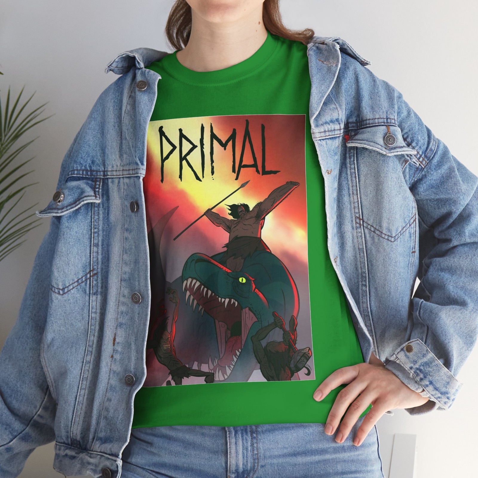Primal TV (2019-) T-Shirt animation Dinosaur Caveman Prehistory 2010s gallery