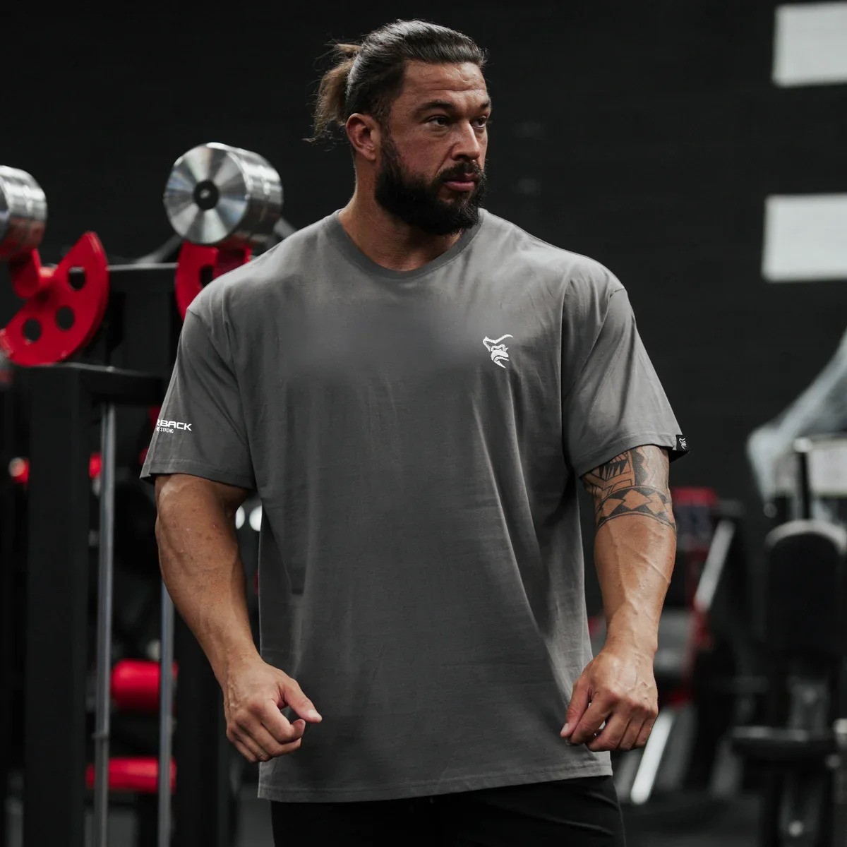 Men's Sport Gym Fitness Training 100% Cotton Oversized Graphic Printed Tshirt gallery