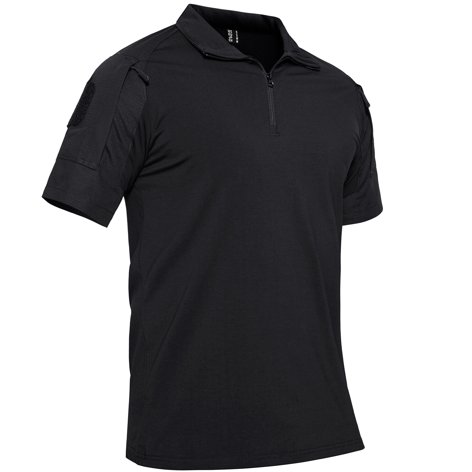 TACVASEN Mens Short Sleeve T-Shirt 1/4 Zip Hiking Shirts Summer Casual Work Tops gallery