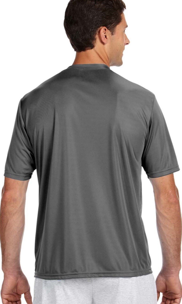 A4 N3142 Mens Short Sleeve Dri-Fit Cooling Performance Shirt Large Graphite New gallery