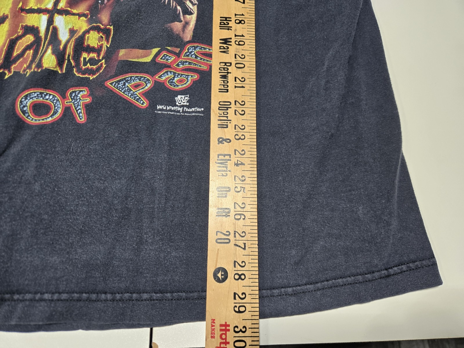 Vintage WWF Kane Bearer of Pain Graphic XL T-Shirt Black Cotton 90s Faded USA gallery