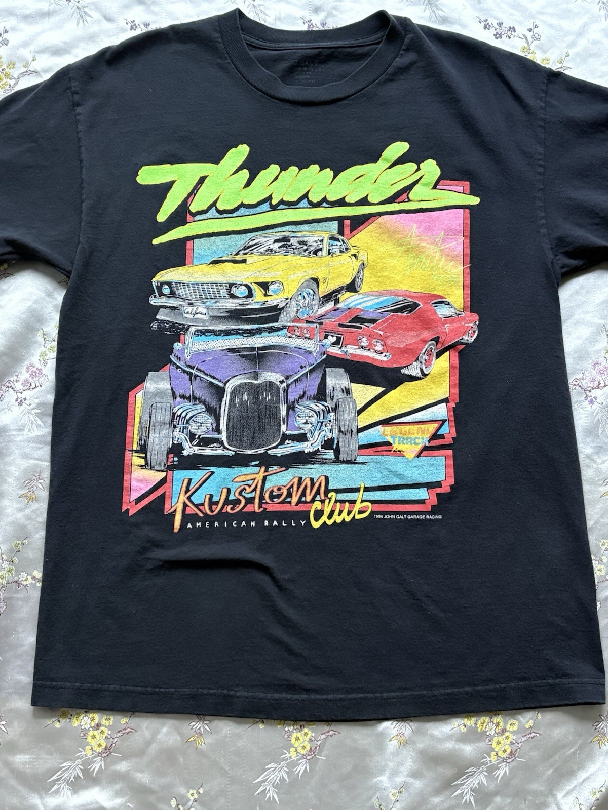 J. Galt Thunder Kustom Club Car Rally T-Shirt Fits L 1984 80s Graphic Tee EUC gallery